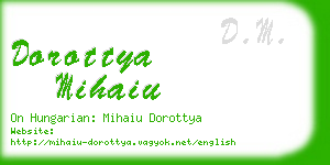 dorottya mihaiu business card